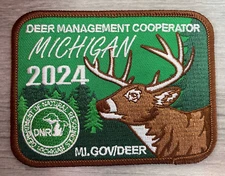 2024 Michigan DNR Successful Hunter Deer Management Cooperator Patch - FREE SHIP