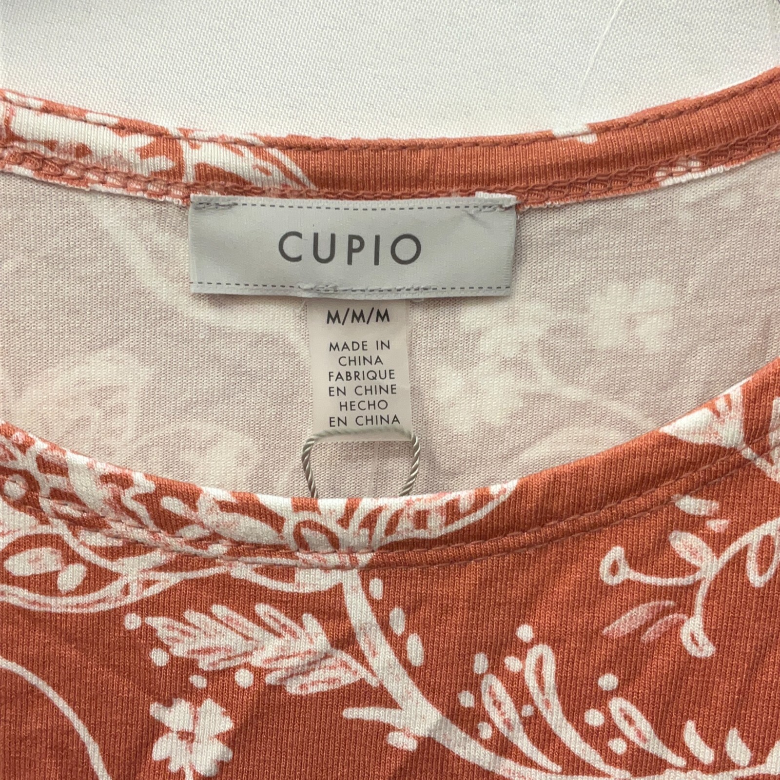 Cupio Basic Top Womens Size Medium Brown Floral L… - image 4