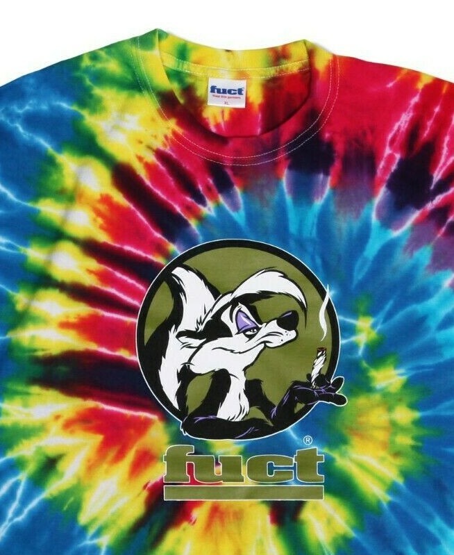FUCT Made in US 🇺🇸 SKUNK Tie Dye Weed 420 04/20/20 KUSH Shirt