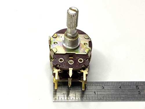 1pcs - NOBLE B-100K x2 2-Gangs DUAL Audio Potentiometer Knurled - JAPAN - 第 9/9 張圖片