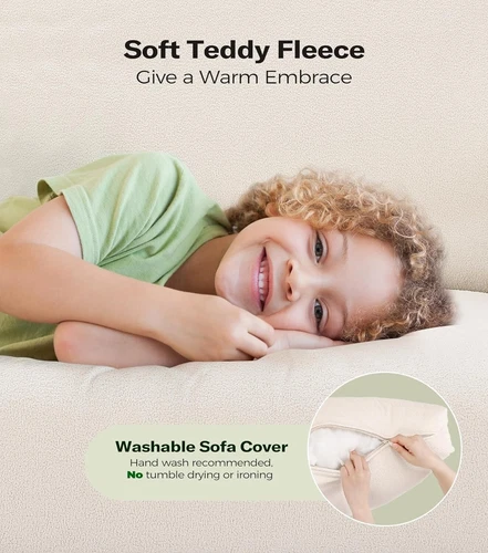 51" Teddy Velvet Sofa Zweisitzer Wohnzimmersofa Wohnzimmermöbel Doppelsofa DE - Bild 21 von 49