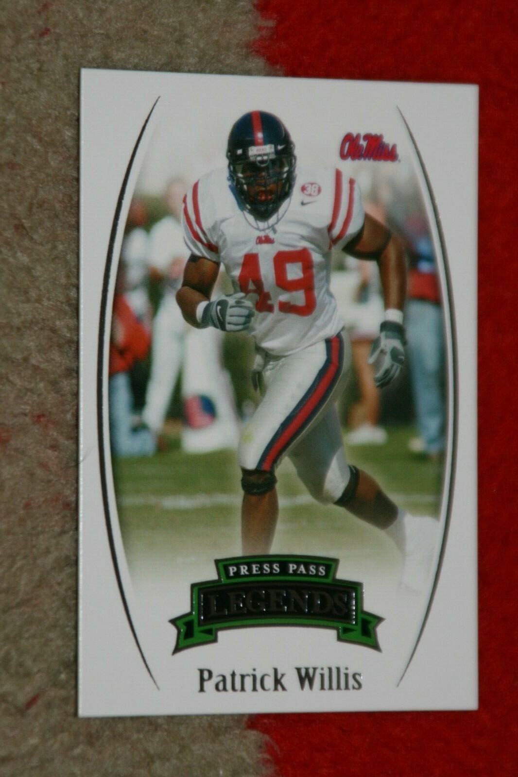 PATRICK WILLIS RC 2007 PRESS PASS LEGENDS #48 SAN FRANCISCO 49ERS
