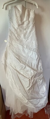 Brautkleid Agnes, Gr. 40, Weiß m. Schleier, Mode de Pol