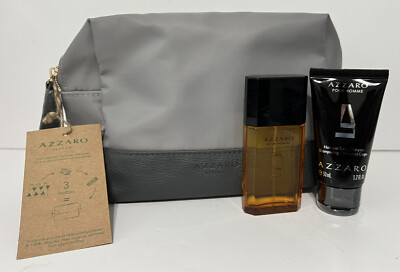 Azzaro Pour Homme by Azzaro 1 oz EDT Cologne + 1.7oz Shampoo for Men Gift set.