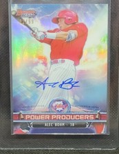 Alec Bohm 2018 Bowman Best Power Producers Autograph RC Rookie # /99 Phillies