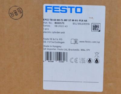 Festo 8102171 Elektrozylindereinheit EPCE-TB-60-80-FL-MF-ST-M-H1-PLK-AA NEU OVP