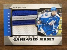 2013 In The Game ITG Nick Baptiste Game Used Jersey Black version