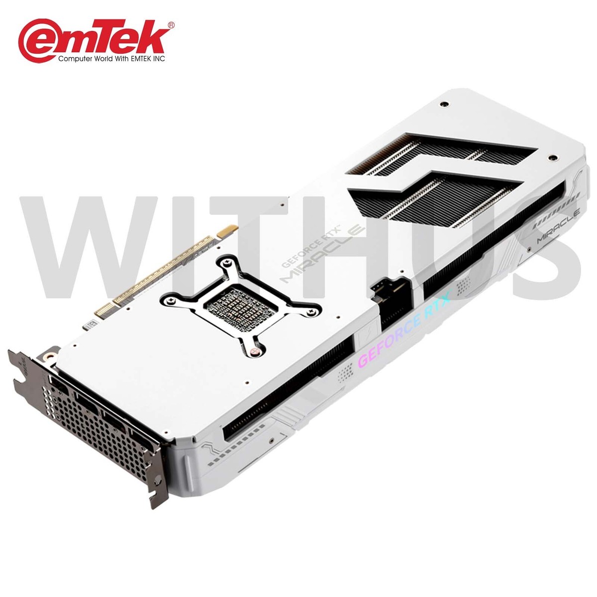 emTek GeForce RTX 5070 MIRACLE WHITE D7 12GB Gaming Graphics Card
