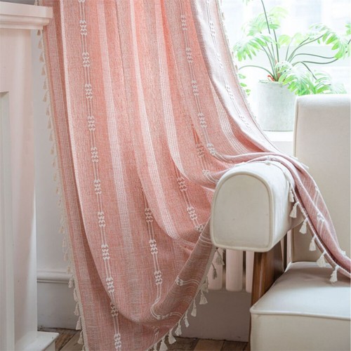 Bohemian Stripe Tassel Curtain Living Room Bedroom Valance Window Drape Decor - Picture 44 of 47