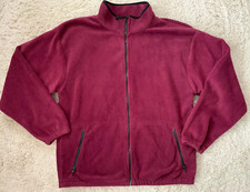 HOLLOWAY Unisex Size XL Berry Colored, Fleece Full Zip Jacket, L/S, Zip Pockets