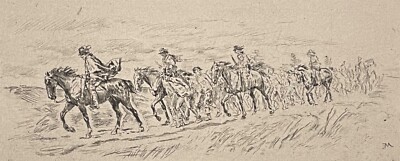 Ernest Meissonier Die Kette Charles Jean Louis COURTRY (1846-1897) 1893 Pferd