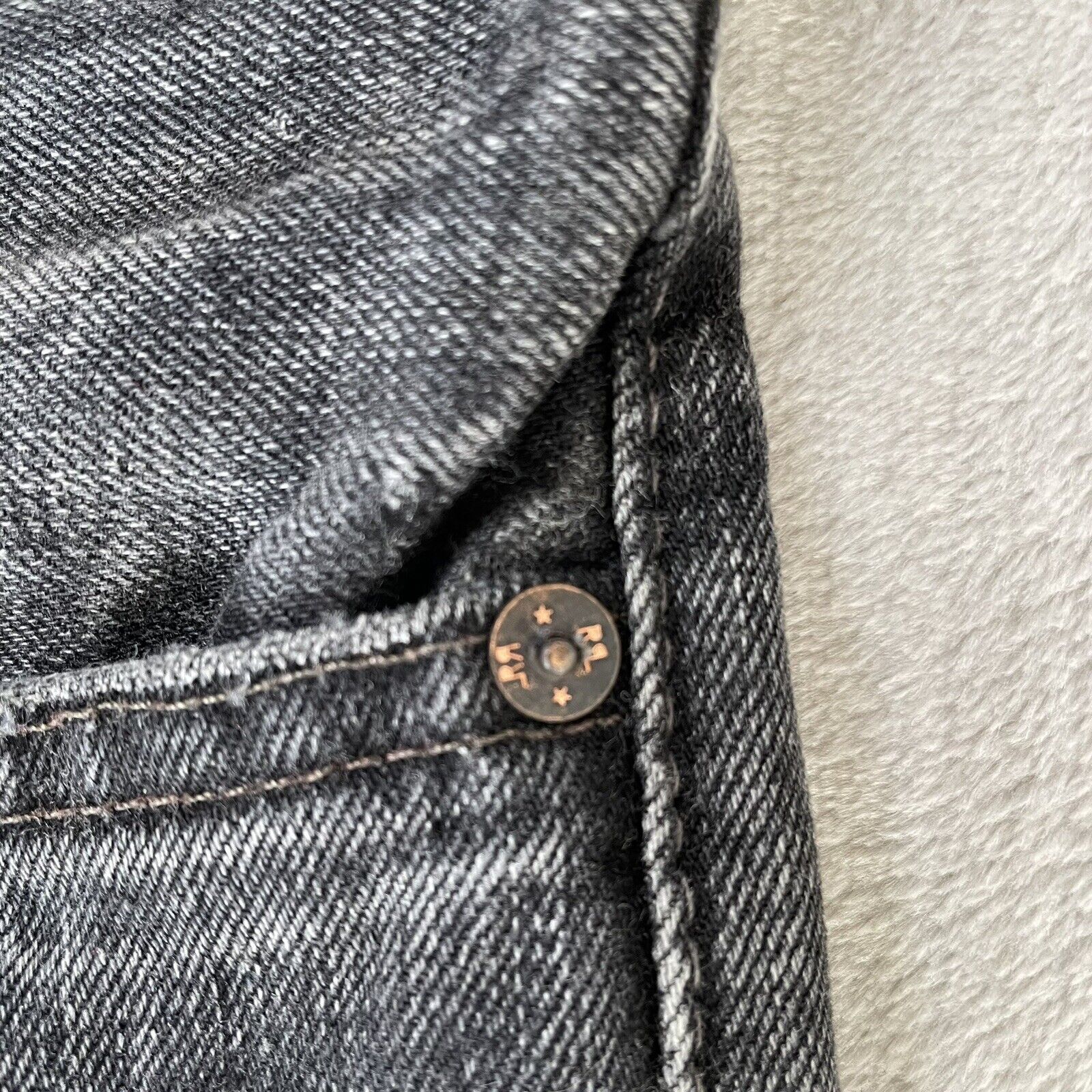 RRL Ralph Lauren Slim Narrow Japanese Selvedge Jeans Fits 301x26 Black  Double RL