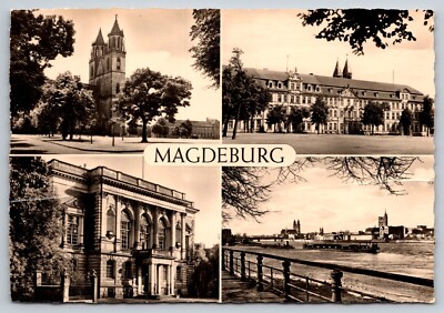 Postcard RPPC Germany Madgeburg Multi-view 10D