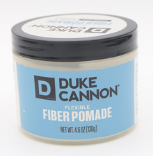 Duke Cannon Flexible Fiber Pomade Strong Hold, No Shine for Hair 4.6 oz Jar