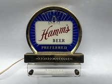 Vintage Hamms Beer Round Blue Cash Register Sign Light not working