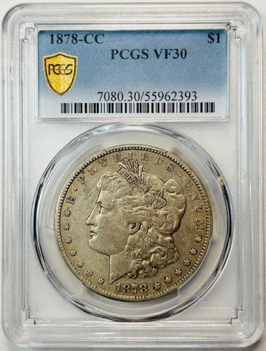 1878 CC Morgan Silver Dollar PCGS VF-30 Carson City