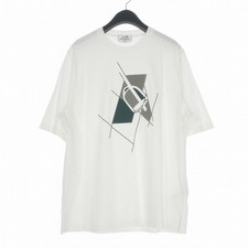 HERMES 24SS ETRIER EN FRAGMENTS Crew Neck T Shirt Cut and Sew Short Sleeve S Whi