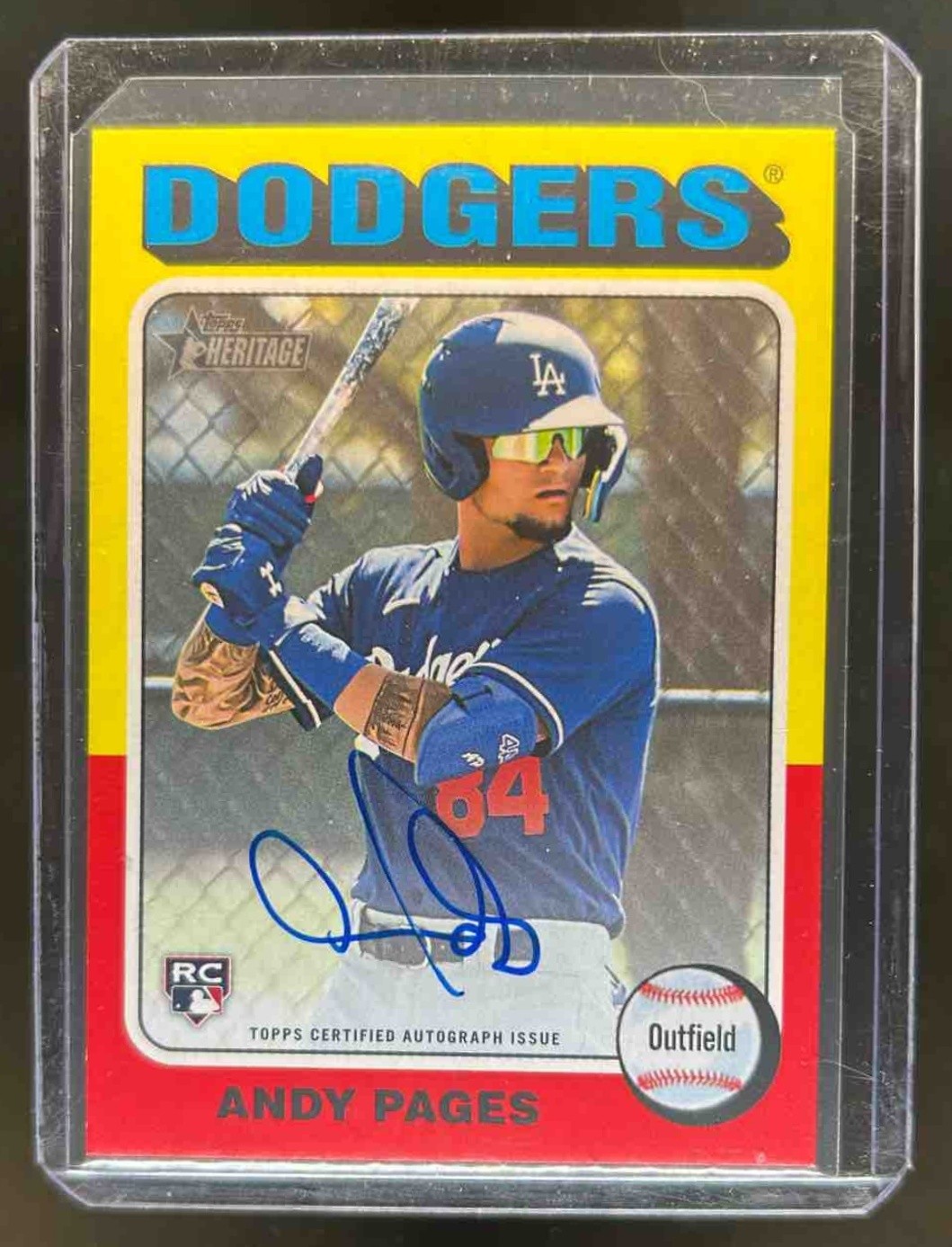 2024 Topps Heritage High Number Andy Pages Real One Auto RC #ROA-AP Dodgers