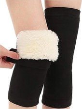 1 Pair Unisex Thicken Lengthen Knee Pads Winter Warmth Velvet Knee Pads
