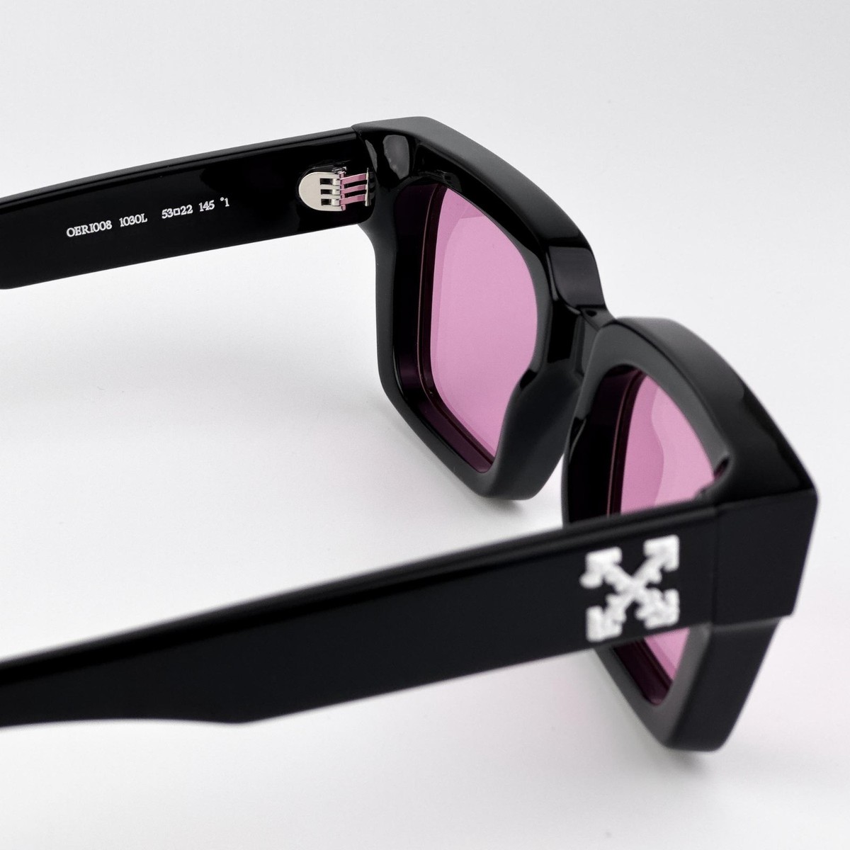 Off-White Men Sunglasses Black Pink Square OERI008 VIRGIL 1030 NEW