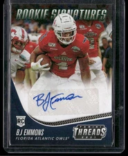 2021 Panini Chronicles Draft Picks #TS-BJE BJ Emmons Threads Rookie Sig. Green