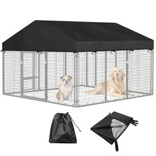 10' x 10' Waterproof Dog Kennel Cover - Heavy Duty UV-Protective Roof, Wind  Ra