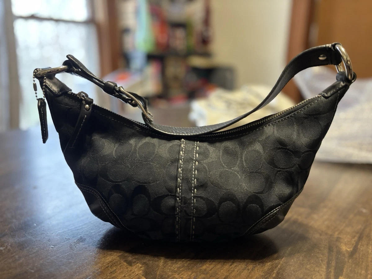 Coach Black Signature Hobo Bag for sale - eBay