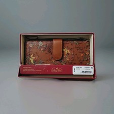 PATRICIA NASH Nazari Wallet SIGNATURE MAP Leather Riot Rust NIB