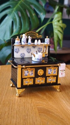 Miniatur Puppenstuben Herd 1:12 vermutl. Reutter Vintage Sammlerstück