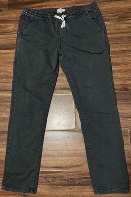 Marine Layer Saturday Stretch Jogger Pants Stretch Drawstring Large Slim Grey