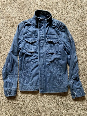 Abercrombie & Fitch Sentinel Mens Navy Military Army Cargo Jacket