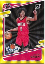2021-22 Panini Donruss Jalen Green 02/25 Rookie Yellow Laser #2