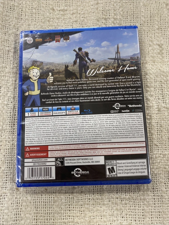 New Sealed Fallout 4 Game Playstation 4 PS4 Bethesda RPG - Image 2 of 2