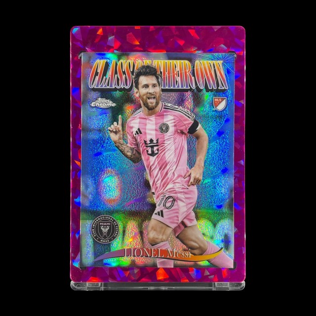 LIONEL MESSI SILVER CHROME REFRACTOR 2025 Topps Chrome Class Insert - Argentina
