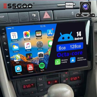 8 Kerne 6+128GB Autoradio Für Audi A4 8E 8H B6 B7 2000-09 Android 14 GPS Navi 4G
