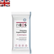 Image of Cleansing Wipes x15, Biodegradable Travel Essentials, Antibacterial & Unscented!