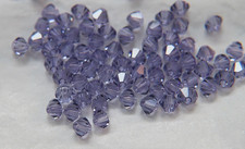 Swarovski Crystal Faceted Bicone 5301 4mm TANZANITE - 30 Beads