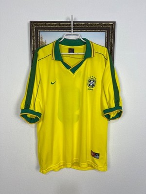 Vintage Brazil Retro Soccer Shirt #9 Ronaldo Football Jersey