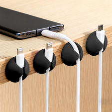 6 Pcs Cord Organizer Holder Single Slot Adhesive Cable Clips Organizer for Desk