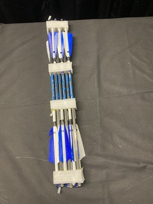 Accmos Predator 200/003 Carbon Arrows - 21'' Length, Blue/White Fletching (12)