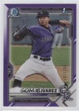 2021 Bowman Chrome Prospects Purple Refractor 187/250 Helcris Olivarez 03nz