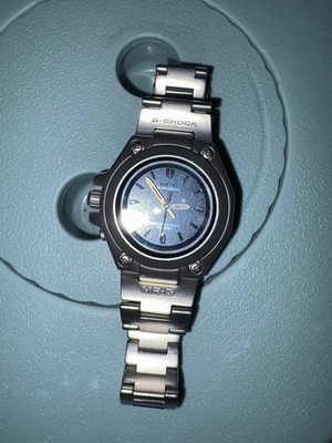 Casio G-Shock MR-G MRG-120 Dark Blue Titanium Analog Watch Used