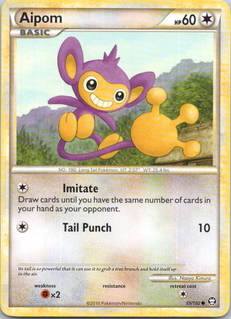 Aipom #55/102 (LP) Triumphant TM Pokemon
