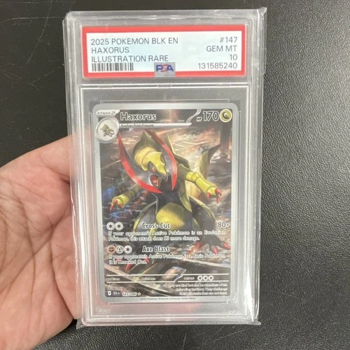2025 Pokemon BLK EN-Black Bolt Illustration Rare #147 Haxorus PSA 10
