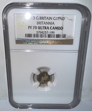 2013 GREAT BRITAIN 1 pound   G1PND  BRITANNIA NGC PF 70 Ultra Cameo Queen Elizab