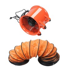 Ventilador extractor portátil de 10 pulgadas 33 pies manguera de conducto 320 W 1520 CFM ventilador soplador de aire