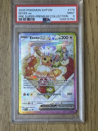 Pokemon 2025 SVP EN-SV Black Star Promo #174 Eevee EX PSA 9 SPC Exclusive Promo