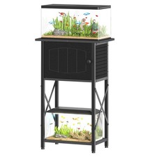 10 Gallon Aquarium Stand, Fish Tank Stand with Cabinet Storage, Reptile Turtl...