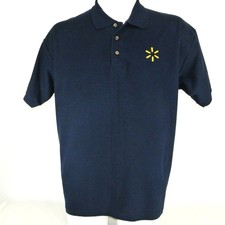 WALMART Spark Associate Employee Uniform Polo Shirt Navy Blue Size S Small NEW