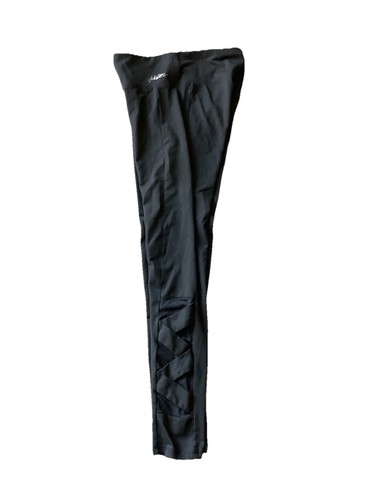 Justice Girl Active Youth Size 14 16 Athletic GUC Capris Legging Black Sheer - Picture 4 of 11
